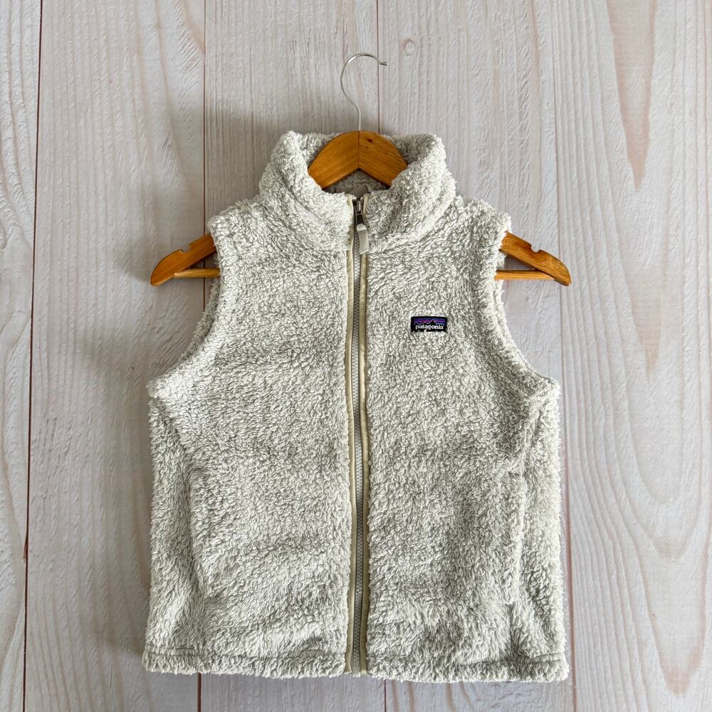 Patagonia Los Gatos Kids Girls Size Large 12 Sherpa Fleece Fuzzy Vest